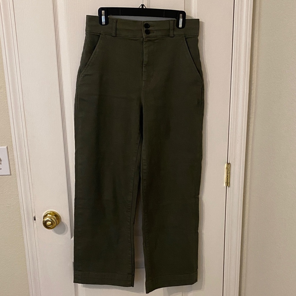 Everlane Olive Green Wide Leg Pants size 8